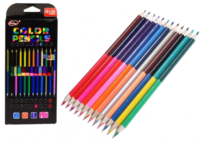 Dual-sided Colored Pencils Set 24 Colors