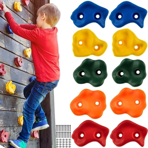 Children's Rock Climbing Holds Set - 10 Pieces