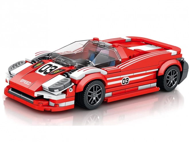 Red Sports Car Building Blocks Set