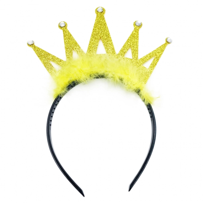 Headband with Crown and Feathers for Children