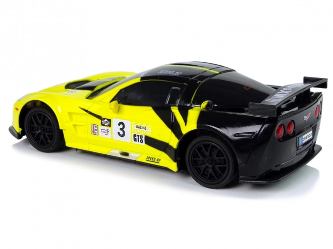 Remote Control Corvette C6.R Toy Car - Yellow