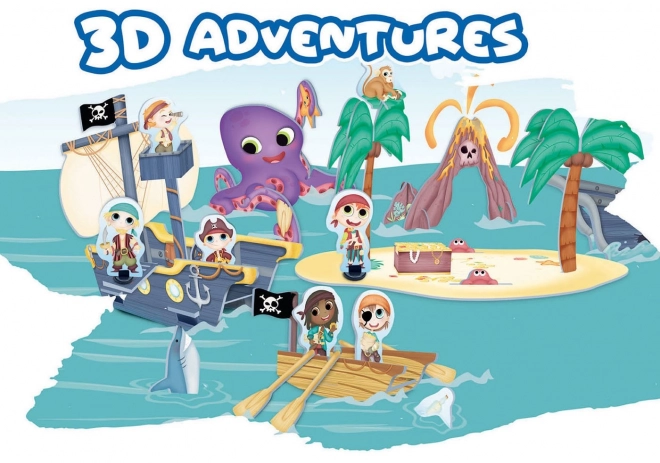 Educa 3D Pirate Island Puzzle 68 Pieces