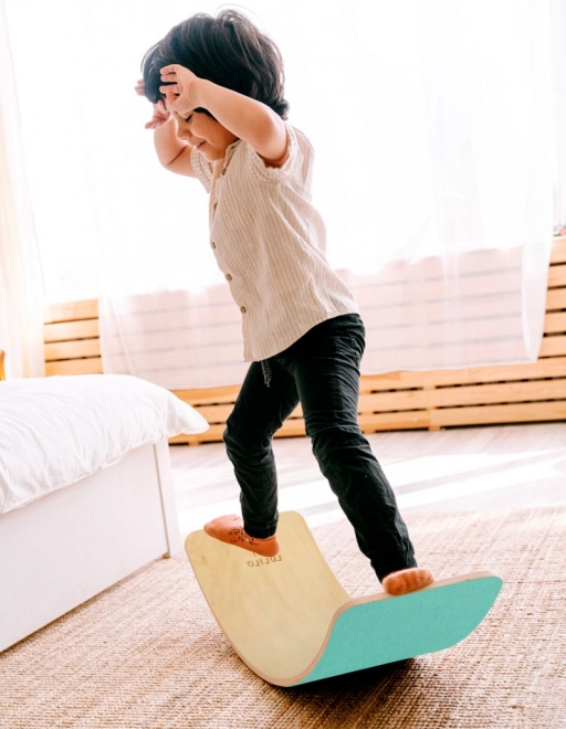 Balancing Board with Grey Felt for Kids Lulilo Ailo – Turquoise