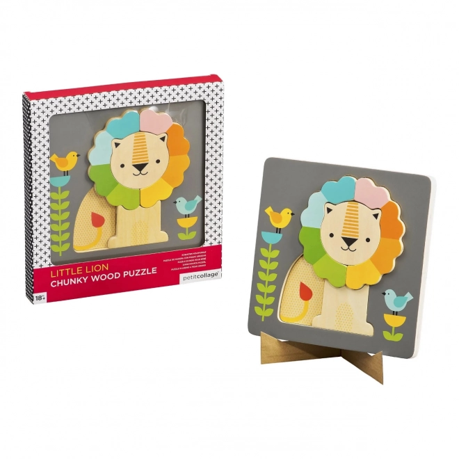 Wooden Lion Puzzle by Petit Collage