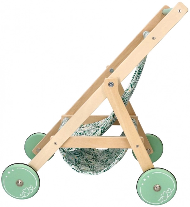 Light Wooden Doll Stroller