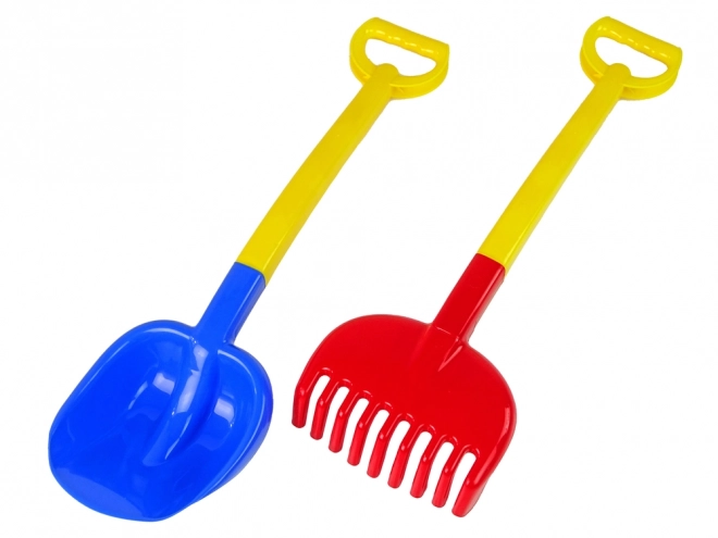 Large Two-tone Sand Set with Shovel and Rake