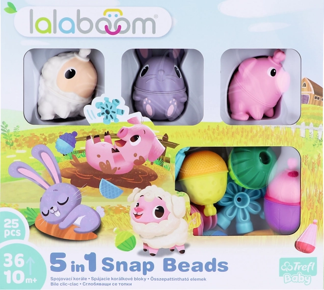 Trefl Lalaboom Farm Animals Connectable Beads 25 Pieces