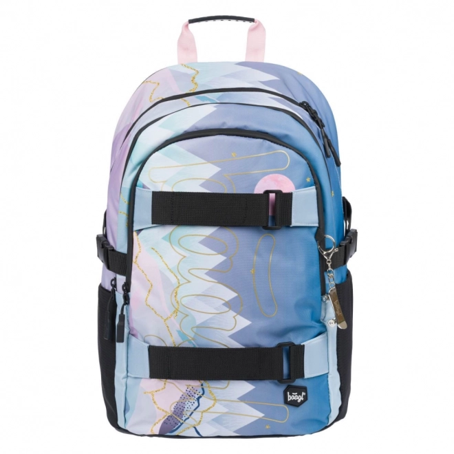 School Backpack Skate Moon