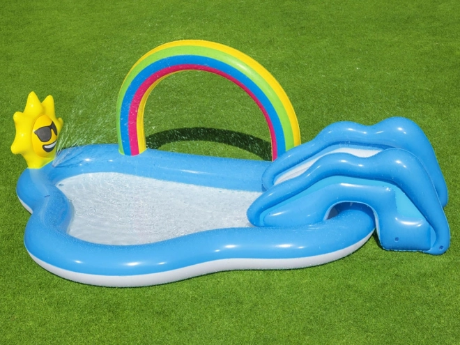 Inflatable Rainbow Playground with Slide for Garden