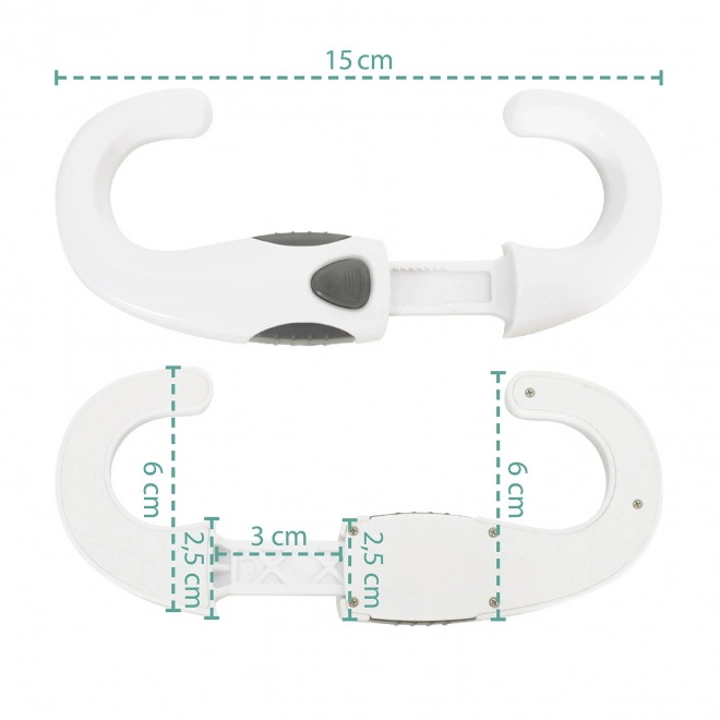 Safety Lock for Cabinet Handles - White/Grey