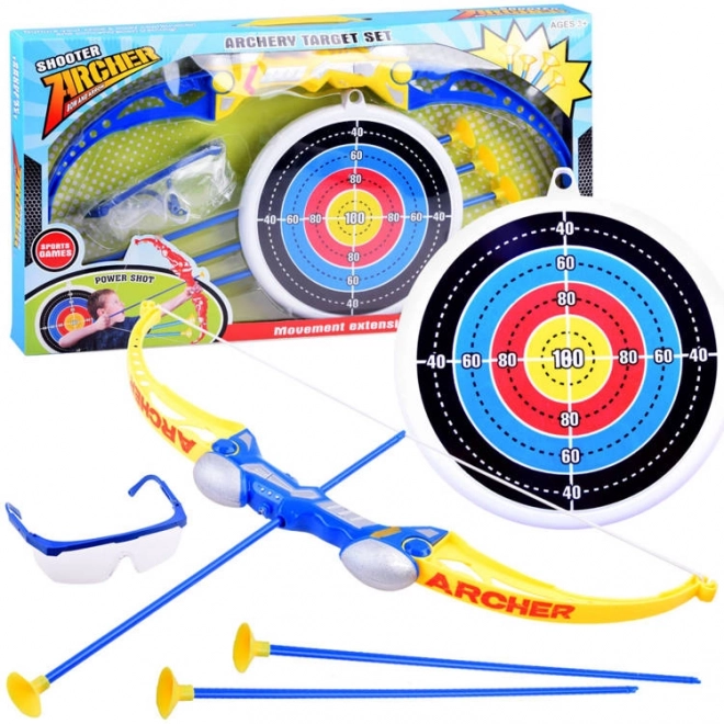 Archery Set with Bow, Target, and Arrows – red