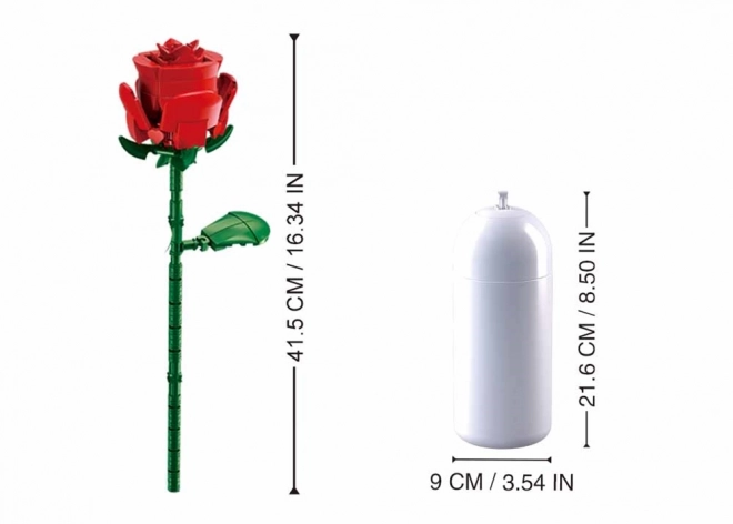 Sluban Red Rose in Vase