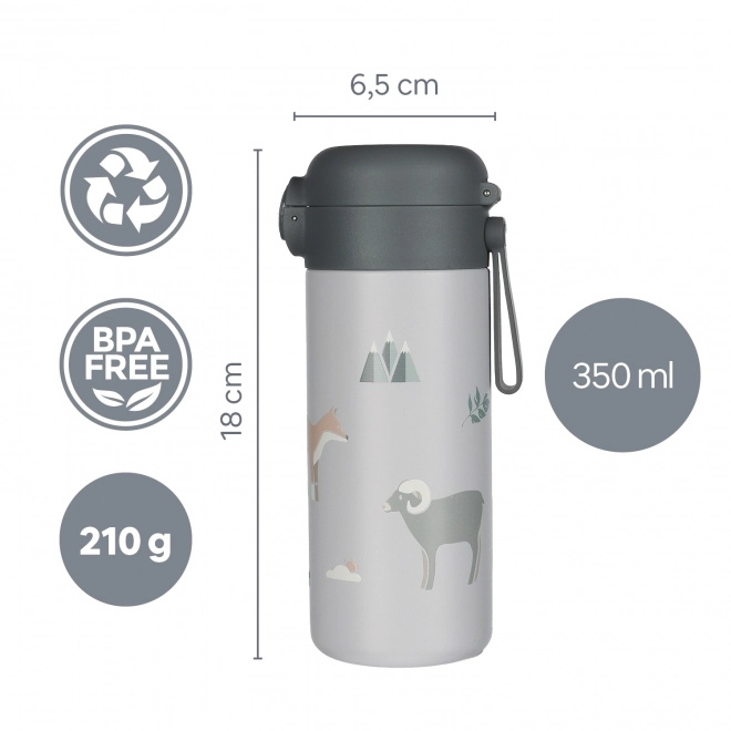 Thermos with Straw and Silicone Handle 350 ml Mountains