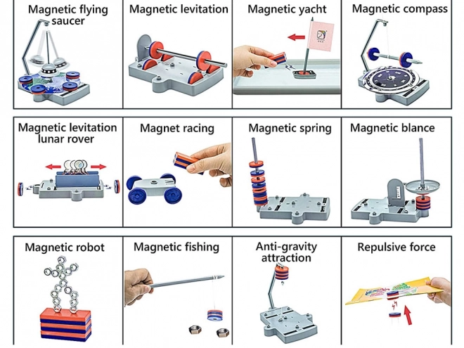 Educational Magnetic Experiment Kit 12-in-1