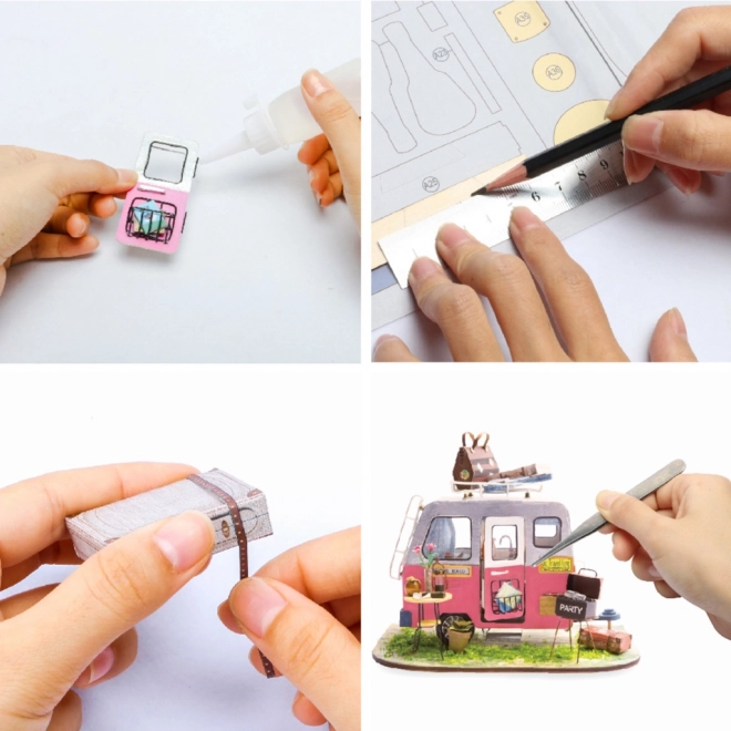 Robotic Miniature Dollhouse Party Caravan