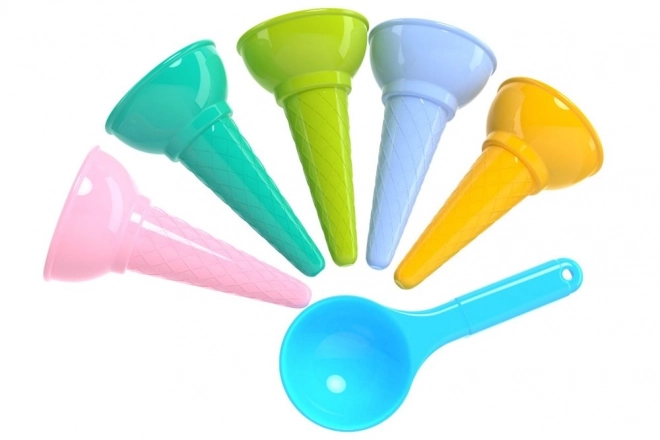 Colorful Ice Cream Cone Sand Mold Set