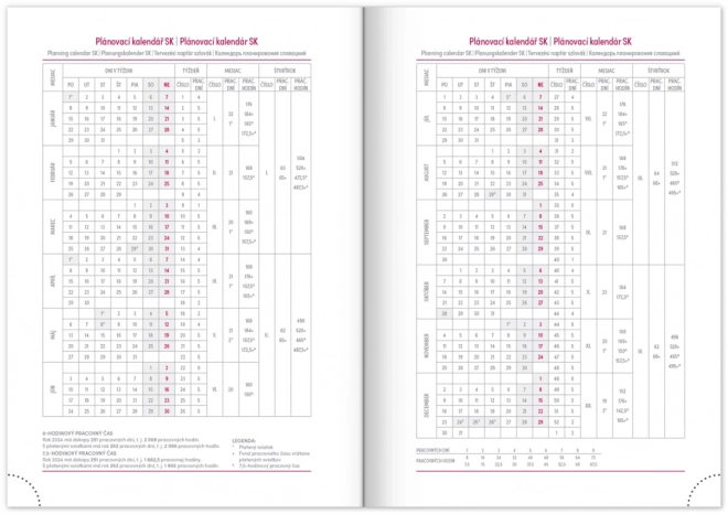 Weekly Diary Capys 2024, Red