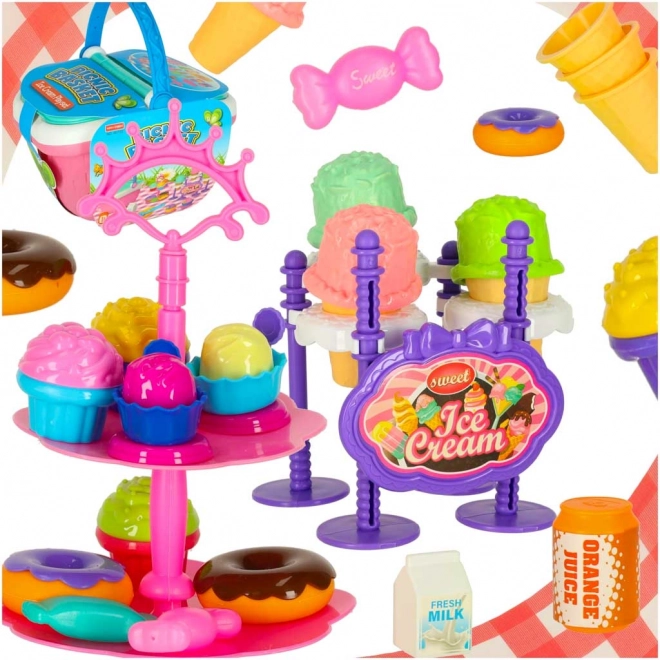 Cesto da picnic con dessert