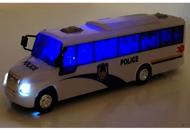 Police Bus Toy Model with Lights