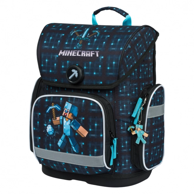 School Backpack Ergo Minecraft Blue Axe