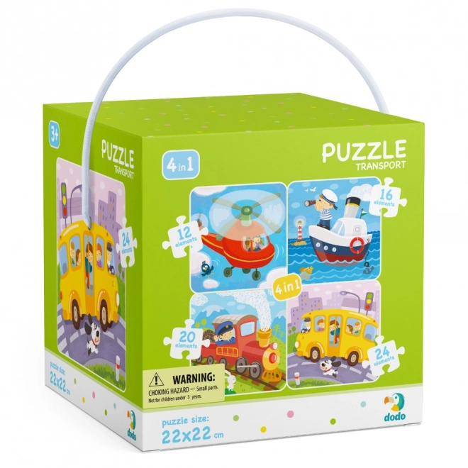 Dodo Transport Vehicles Puzzle Set 4-in-1