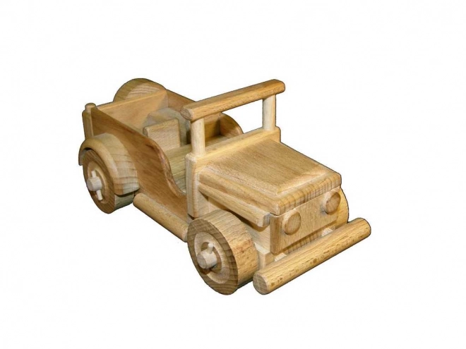 Wooden Jeep Toy Car