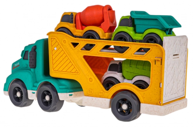 Eco Car Transporter Set with Toy Cars