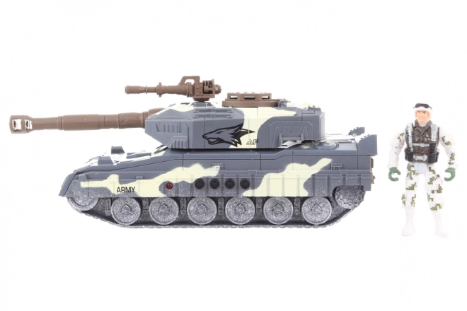 Military Toy Set with Battery-Operated Tank