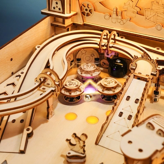 Robotic 3D Wooden Puzzle Pinball Machine