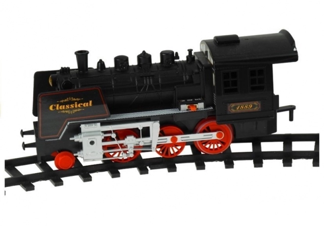 Large Electric Train Set with Glowing Carriages