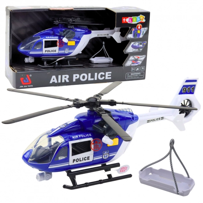 Police Helicopter with Lights and Sounds 1:14