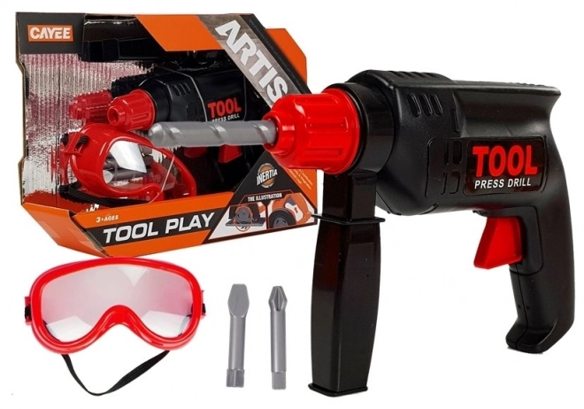 Kids Drill Set with Goggles and Tools