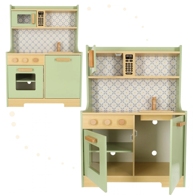 Wooden Play Kitchen - Mint Green