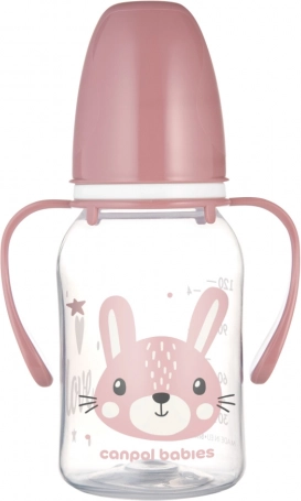 Canpol babies smalhalsfles met handgrepen CUTE ANIMALS 120 ml – konijn