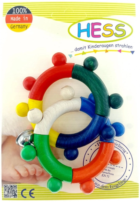 Colorful Wooden Rattle Rings