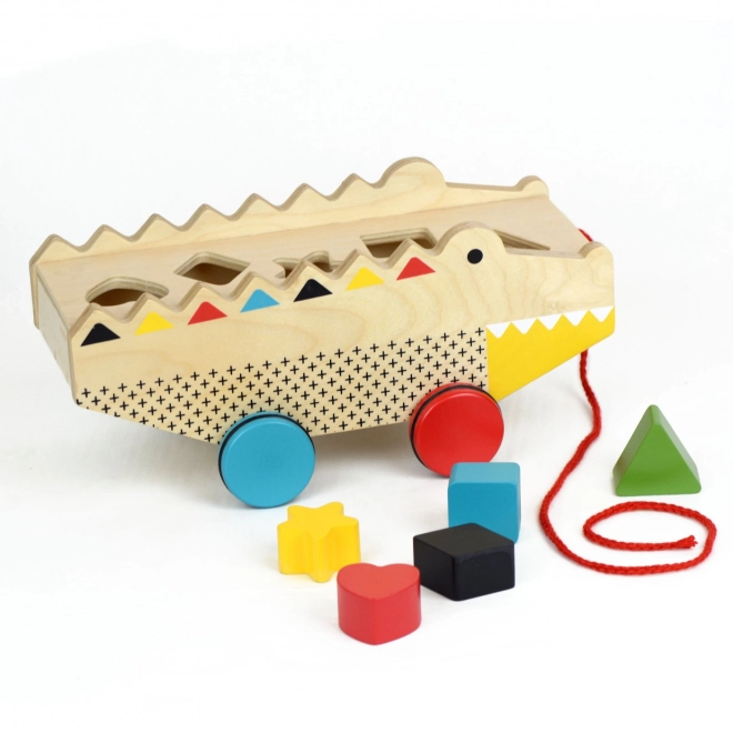 Wooden Alligator Pull Toy 2-in-1 by Petit Collage