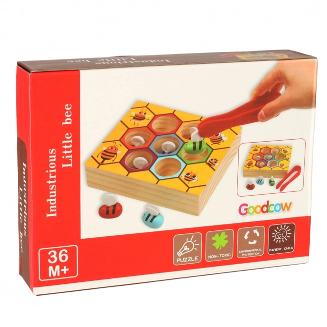 Wooden Montessori Honeycomb Game