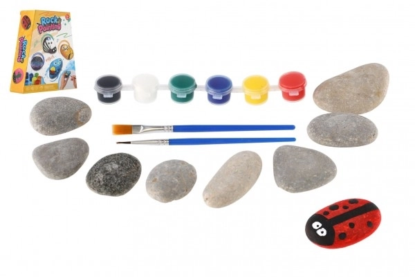 Stone Painting Kit with Brushes