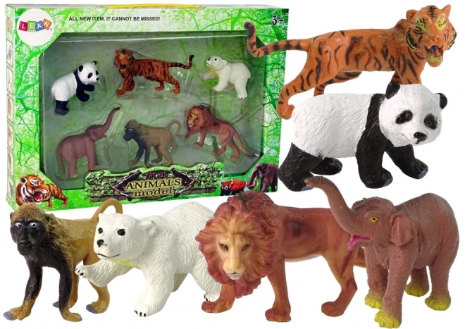 Wild Safari Animals Figurine Set