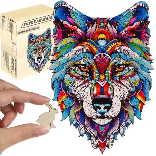 Wooden Animal Puzzle - Wolf