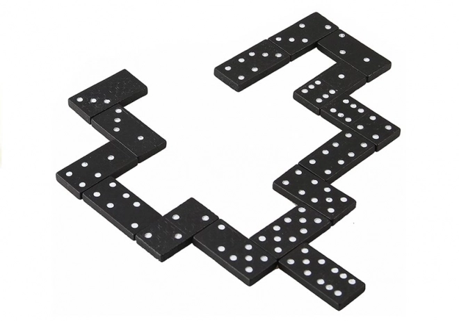 Hra domino v dřevěné krabičce 28 dílků