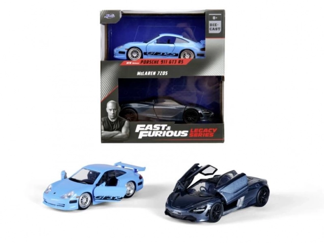 Fast & Furious Twin Pack - Brian's Porsche 996 GT3 RS and Shaw's McLaren