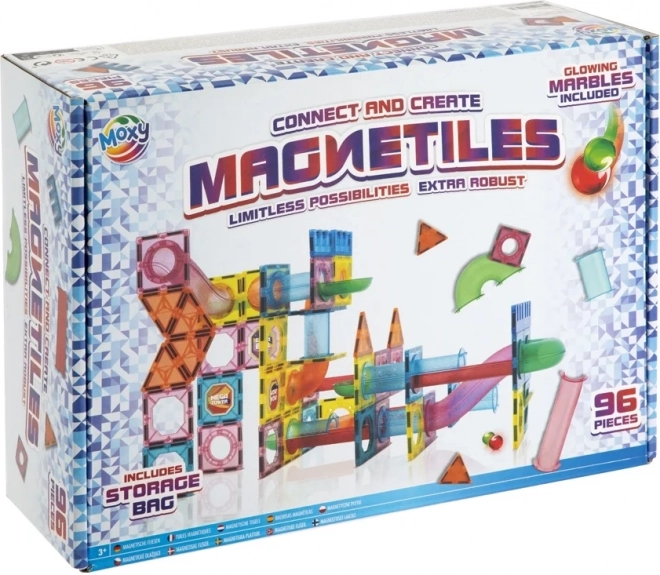 Moxy Magnetic Construction Set Magnetiles 96 Pieces