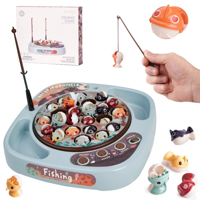 Family Fishing Game with Accessories - Blue