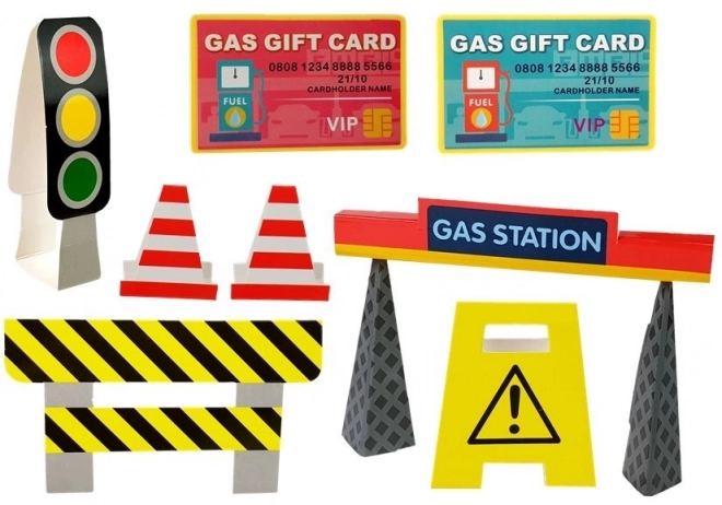 Gas Station Playset with Cars, Lights, and Sounds