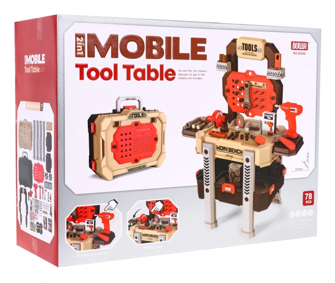 Children's Deluxe Tool Workshop Set 3+ with Carry Case and Stand