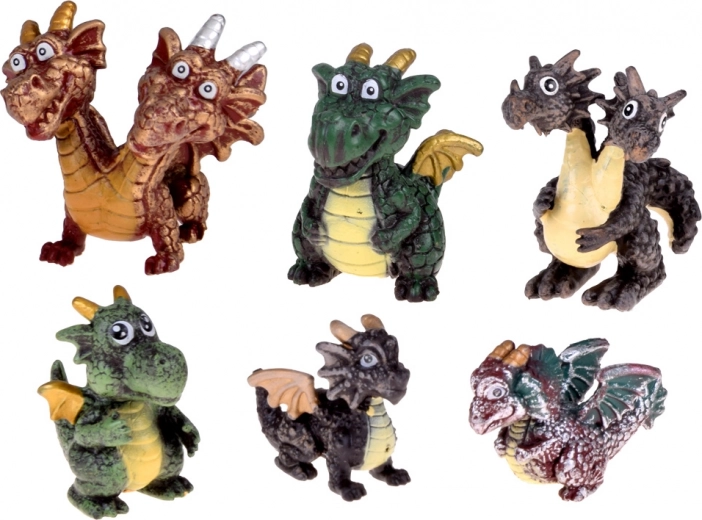 Six unique little dragons in one set