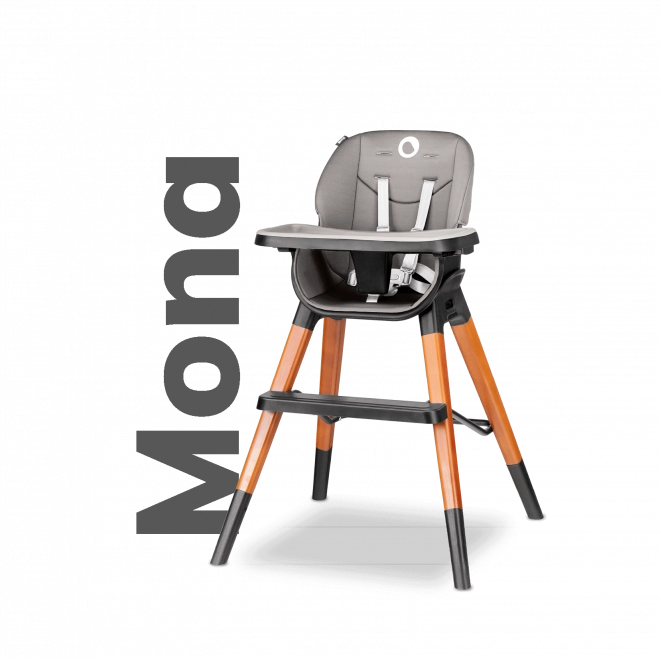 Lionelo 4-in-1 Feeding Chair Mona Black Onyx