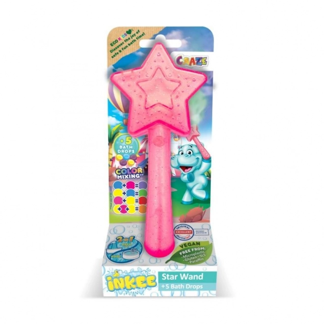 Magic wand star shape with bath drops