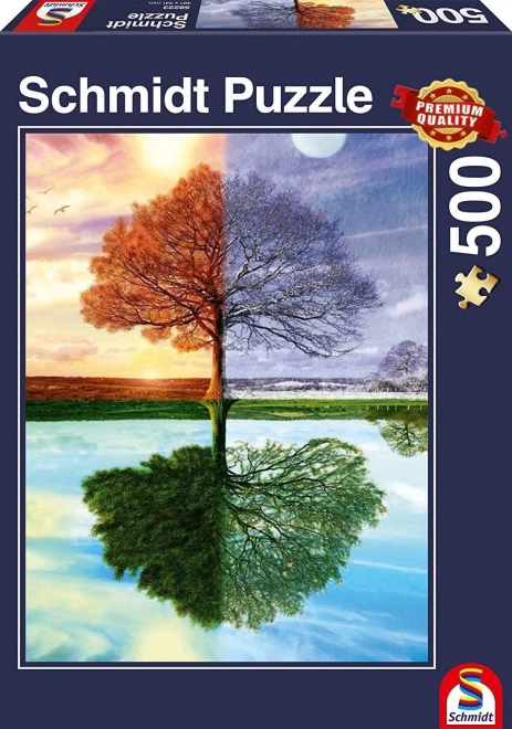 Tree of Four Seasons 500 Piece Puzzle